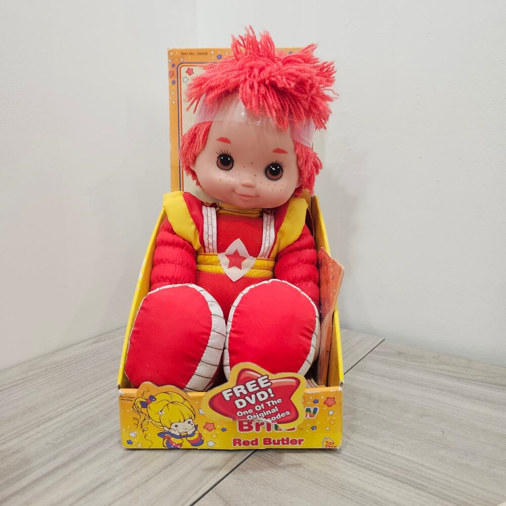 Just Play 2003 Rainbow Brite Red Butler Plush Doll IN PACKAGING WITH DVD